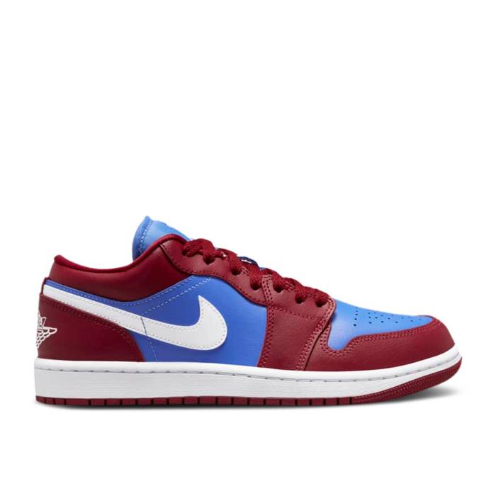 ナイキ エアジョーダン Air Jordan 【 Wmns Jordan 1 Low \u0027Deep Red Blue\u0027 Women Pomegranate/Medium Blue/White 】 Red 赤・赤いこと レディース 青み 青色 白いこと 白いこと