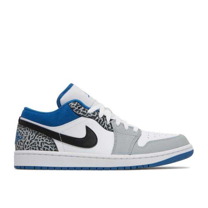 ナイキ　エアジョーダン Air Jordan 【 Jordan 1 Low Se 'True Blue' Men White/Black/Cement Grey/Dark Marina Blue 】 メンズ 白色 ホワイト 黒色 ブラック 灰色・シメント 灰色 グレー 青色 ブルー