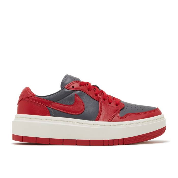 ナイキ エアジョーダン Air Jordan 【 Wmns Jordan 1 Elevate Low \u0027Unlv\u0027 Women Dark Grey/Sail/Varsity Red 】 レディース 薄墨色 薄墨色 Red 赤・赤いこと