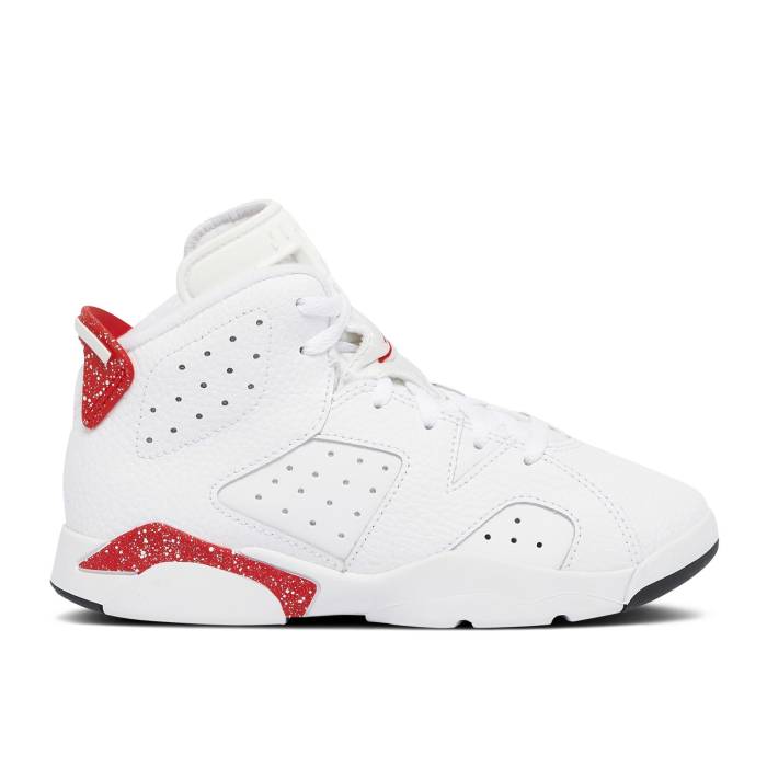 ナイキ エアジョーダン Air Jordan 【 Jordan 6 Retro Ps 'Red Oreo' Youth White/University Red/Black 】 レトロ ジュニア キッズ 白色 ホワイト Red 赤・レッド 黒色 ブラック|スニケス