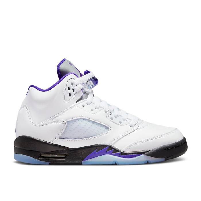 ナイキ エアジョーダン Air Jordan 【 Jordan 5 Retro ガウス \u0027Concord\u0027 Youth White/Dark Concord/Black 】 レトロ 御坊っちゃん キッズ 白いこと 白いこと 調和・コン吊りひも 黒いこと 黒いこと キッズファッション-スニーカー