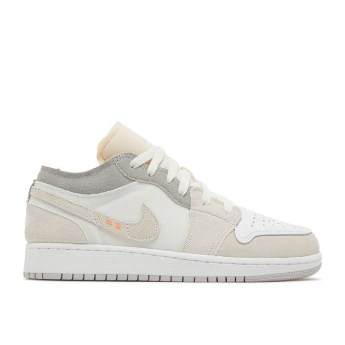 ナイキ エアジョーダン Air Jordan 【 Jordan 1 Low Se Craft Gs Inside Out Youth White/Phantom/Sail/Neutral Grey 】 ジュニア キッズ 白色 ホワイト 灰色 グレー