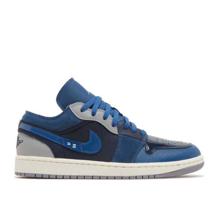 ナイキ エアジョーダン Air Jordan 【 Jordan 1 Low Se Craft \u0027Inside Out - Obsidian\u0027 Men Obsidian/French Blue/Sail/Ashen Slate 】 メンズ 青み 青色
