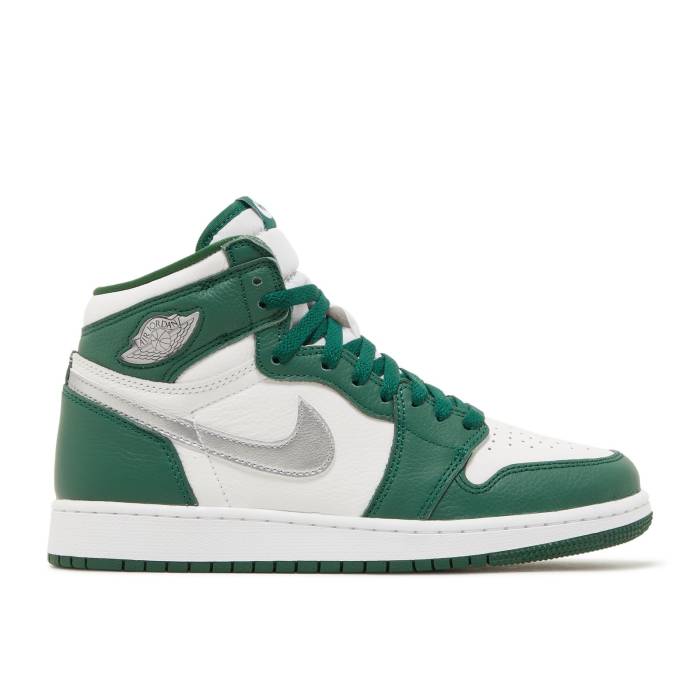 ナイキ エアジョーダン Air Jordan 【 Jordan 1 Retro High Og Gs Gorge Green Youth Gorge Green/Metallic Silver/White 】 レトロ ハイ ジュニア キッズ green 緑・グリーン Silver 銀色・シルバー 白色 ホワイト