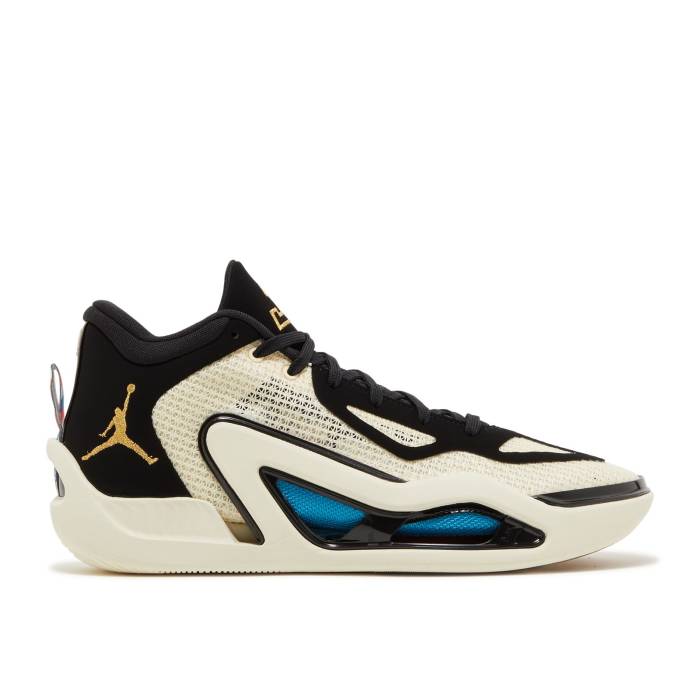 ナイキ エアジョーダン Air Jordan 【 Jordan Tatum 1 \u0027Barbershop\u0027 Men Coconut Milk/Metallic Gold/Black/Laser Blue/Bright Crimson 】 メンズ ゴールド 黒いこと 黒いこと Laser レーザ 青碧 青碧 クリムゾン