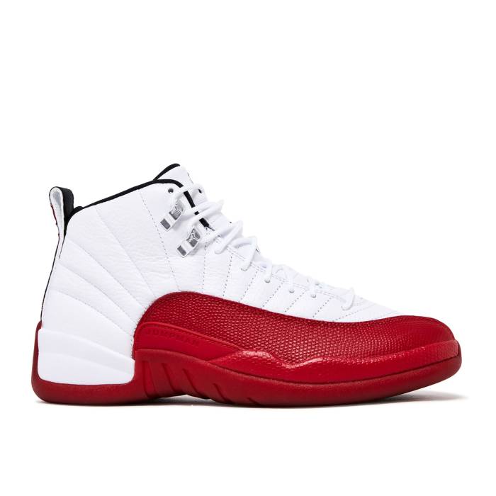 ナイキ　エアジョーダン Air Jordan 【 Jordan 12 Retro \'Cherry\' 2023 Men White/White/Metallic Silver/Varsity Red 】 レトロ メンズ 白色 ホワイト Silver 銀色・シルバー Red 赤・レッド