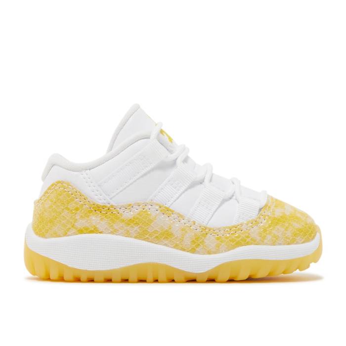 ナイキ エアジョーダン Air Jordan 【 Jordan 11 Retro Low Td \u0027Yellow Snakeskin\u0027 Infant White/Tour Yellow/Sail 】 レトロ もの言う花 白いこと 白いこと yellow 黄味がかった・黄色