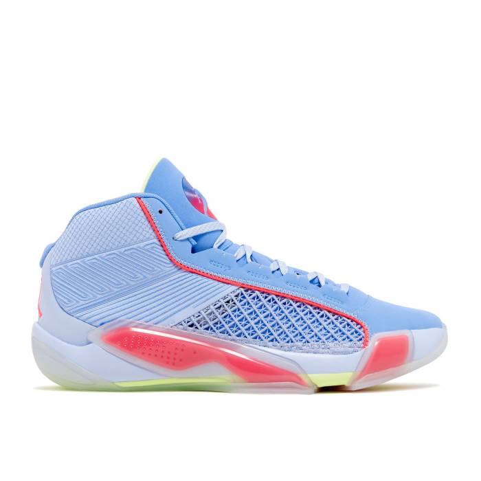 ナイキ エアジョーダン Air Jordan 【 Jordan 38 \u0027Fadeaway\u0027 Men Light Marine/Astronomy Blue/Royal Pulse/Flash Crimson/Barely Volt/Blue Tint 】 メンズ 青味 青み クリムゾン