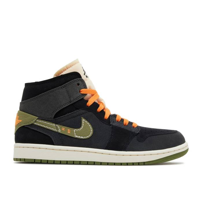ナイキ エアジョーダン Air Jordan 【 Jordan 1 Mid Se Craft \u0027Anthracite Light Olive\u0027 Men Anthracite/Sky J Light Olive/Black 】 ミッド メンズ 天の原 olive オリーブ 黒いこと 黒いこと