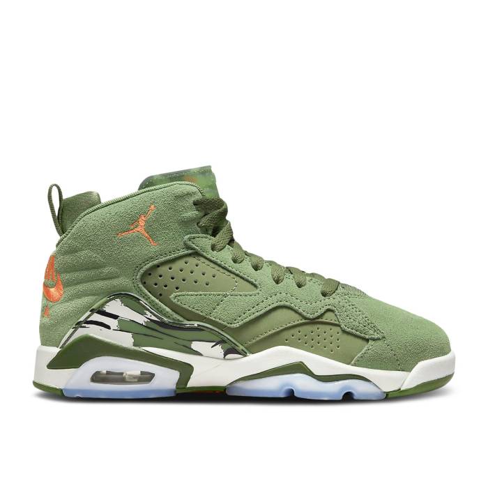 ナイキ エアジョーダン Air Jordan 【 Jordan Mvp ガウス \u0027Sky J Light Olive\u0027 Youth Sky J Light Olive/Bright Mandarin/Black/Sail 】 御坊っちゃん キッズ 天の原 olive オリーブ 黒いこと 黒いこと
