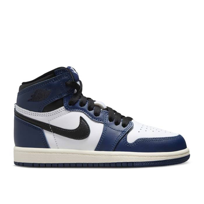 ナイキ エアジョーダン Air Jordan 【 Jordan 1 Retro High Og Ps Midnight Navy Youth Midnight Navy/Black/White/Sail 】 レトロ ハイ ジュニア キッズ 紺色 ネイビー 黒色 ブラック 白色 ホワイト