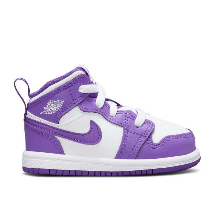 ナイキ エアジョーダン Air Jordan 【 Jordan 1 Mid Td \u0027Purple Venom\u0027 Infant Purple Venom/White 】 ミッド もの言う花 Purple 紫・パープル 白いこと 白いこと