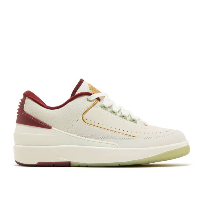 ナイキ エアジョーダン Air Jordan 【 Jordan 2 Retro Low \u0027Year Of The Dragon\u0027 Men Sail/Cedar/Black/Dark Team Red/Metallic Gold Grain 】 レトロ メンズ 黒いこと 黒いこと Team 野球クラブ Red 赤・赤いこと ゴールド
