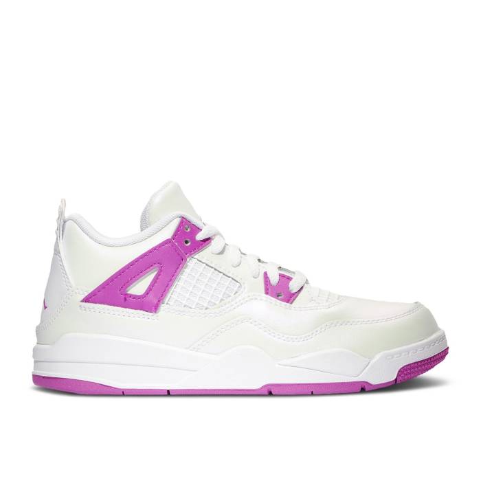 ナイキ エアジョーダン Air Jordan 【 Jordan 4 Retro Ps Hyper Violet Youth White/Hyper Violet 】 レトロ ジュニア キッズ 白色 ホワイト 紫・バイオレット