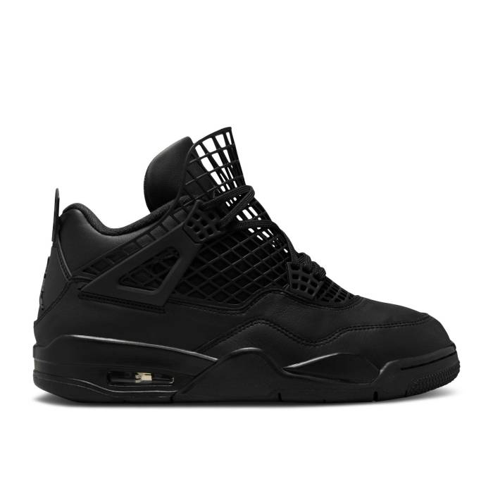 ナイキ エアジョーダン Air Jordan 【 Wmns Jordan 4 Retro Net - Black Women Black/Black/Metallic Silver 】 レトロ レディース 黒色 ブラック Silver 銀色・シルバー