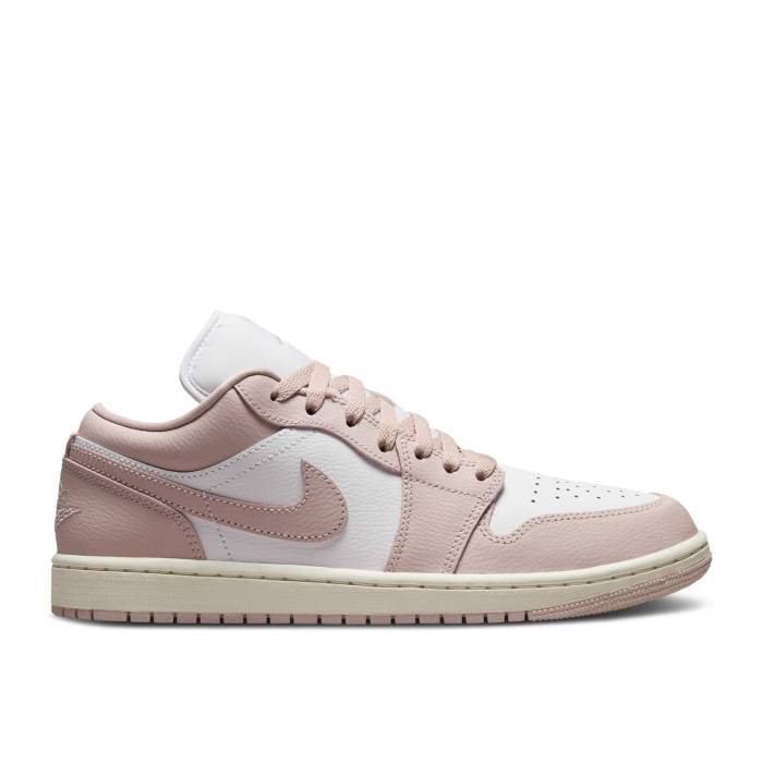 ナイキ エアジョーダン Air Jordan 【 Wmns Jordan 1 Low \u0027Pink Oxford\u0027 Women White/Pink Oxford/Sail 】 レディース 白いこと 白いこと pink サクラ色 オックスフォード