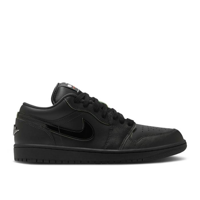 ナイキ　エアジョーダン Air Jordan 【 Jordan 1 Low Se 'Black Cat Mascot' Men Black/Vapor Green 】 靴 メンズ靴 スニーカー メンズ 黒色 ブラック green 緑・グリーン画像