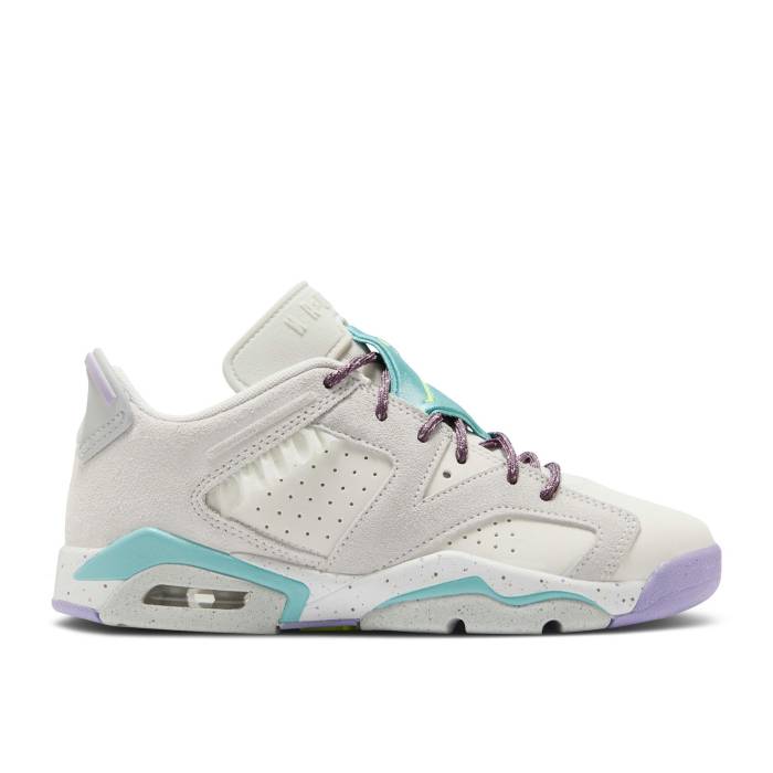 ナイキ エアジョーダン Air Jordan 【 Jordan 6 Retro Low ガウス \u0027Let\u0027s Play\u0027 Youth Phantom/Green Frost/Hydrangeas/Volt 】 レトロ 御坊っちゃん キッズ green 緑・緑であること