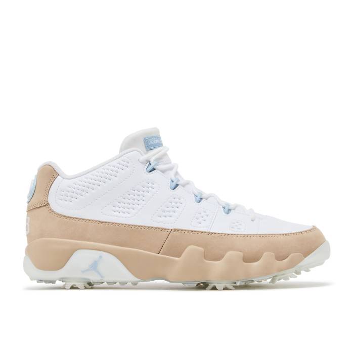 ナイキ エアジョーダン Air Jordan 【 Jordan 9 Low Golf 'White Linen' Men White/Light Armory Blue/Linen 】 golf ゴルフ メンズ 白色 ホワイト 青色 ブルー|スニケス
