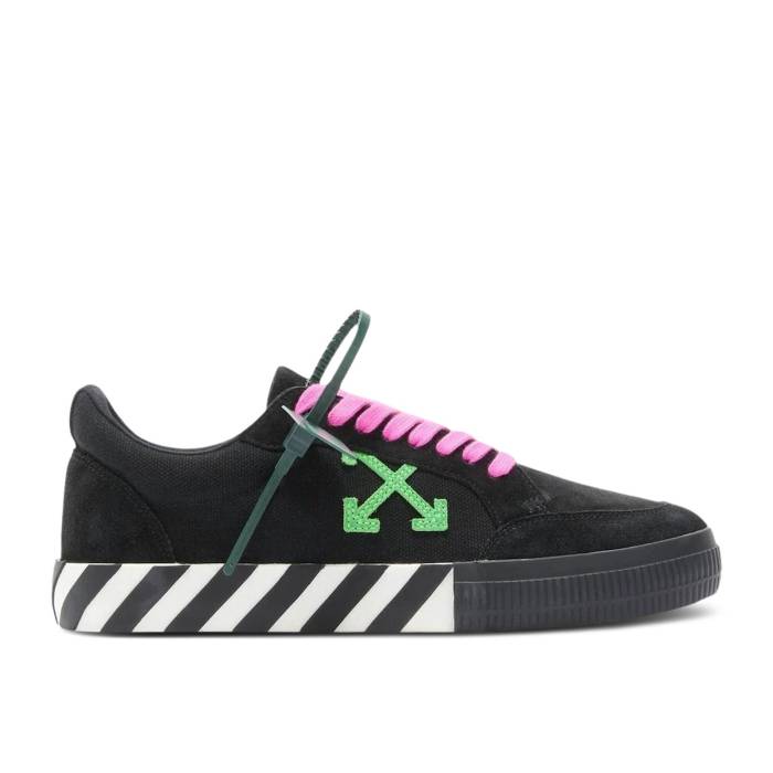 象牙色 Off-White 【 Vulc Sneaker \u0027Black Green Pink\u0027 Men Black/Green/Pink 】 靴 スニーカー green 緑・緑であること メンズ 黒いこと 黒いこと green 緑・緑であること pink さくら色