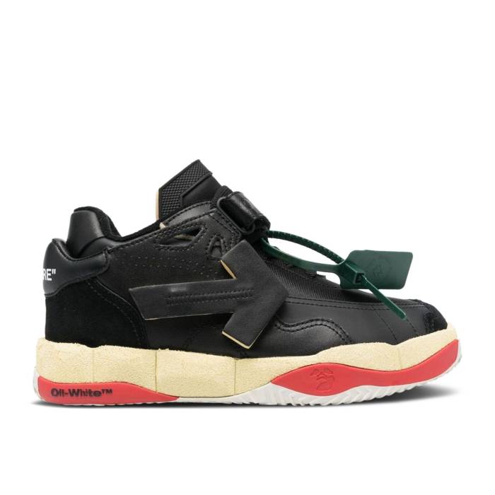 象牙色 Off-White 【 Puzzle Couture Low \u0027Black Cream Red\u0027 Men Black/Multi-Color 】 皮膚軟化剤 メンズ 黒いこと 黒いこと