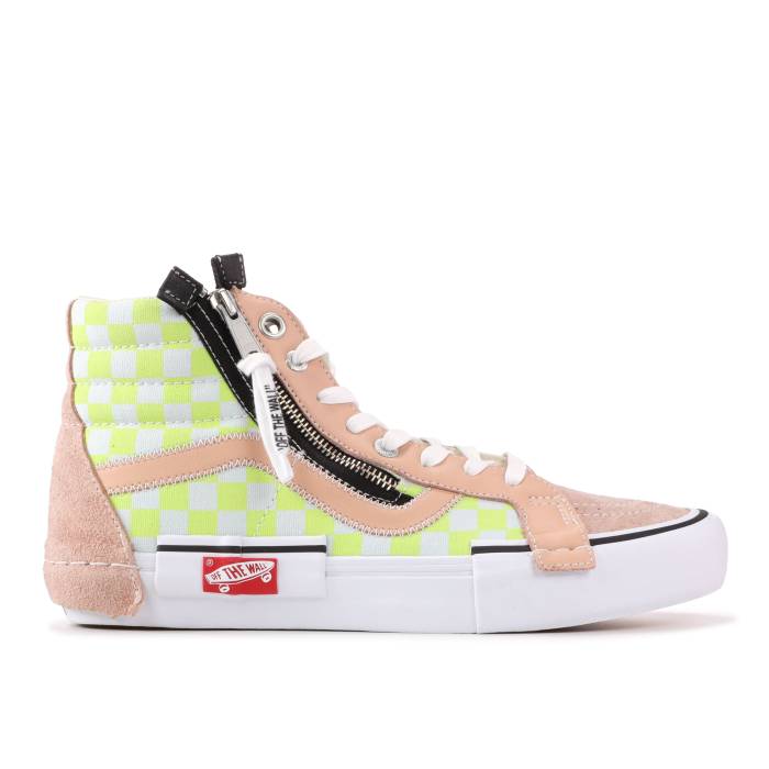 ヴァンズ Vans 【 Sk8-Hi Cap Lx \u0027Deconstructed\u0027 Men Rose Cloud/Blue 】 滑るご機嫌 旗がしら 鳥打ち帽 メンズ Rose さくら色 青碧 青碧