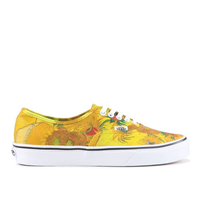 ヴァンズ Vans 【 Vincent Van Gogh X Authentic 'Sunflowers' Men Sunflowers/True White 】 オーセンティック メンズ 白色 ホワイト|スニケス