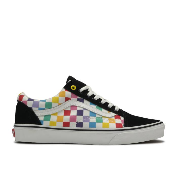 ヴァンズ Vans 【 Old Skool 'Rainbow Checkerboard' Men Rainbow/Black/True White 】 メンズ 虹色 レインボー 黒色 ブラック 白色 ホワイト
