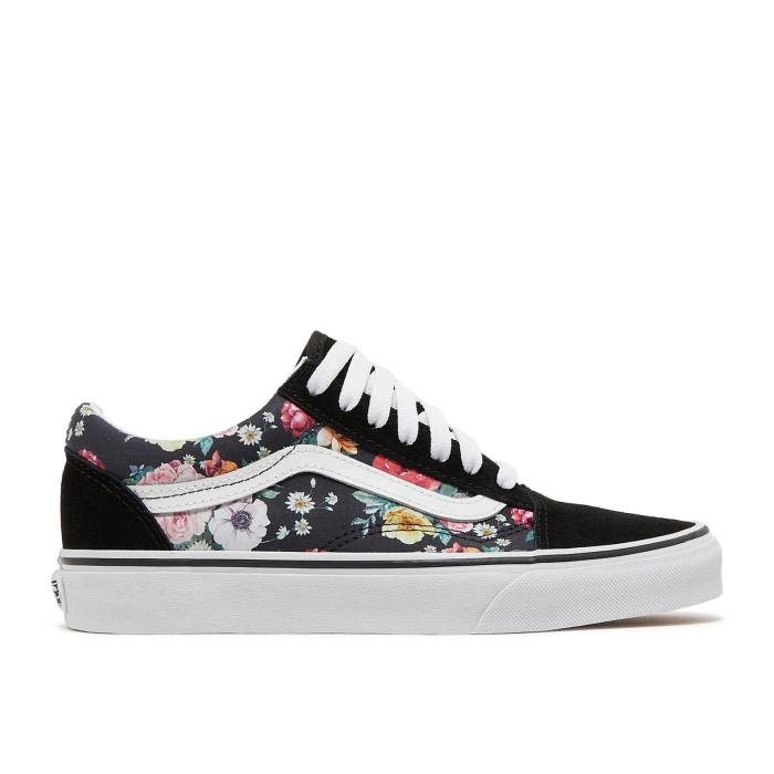 ヴァンズ Vans 【 Old Skool Garden Floral Men Black/True White 】 メンズ 黒色 ブラック 白色 ホワイト