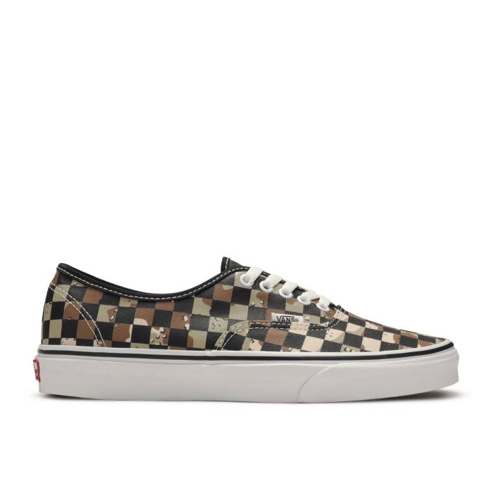 ヴァンズ Vans 【 Authentic \u0027Camo Checkerboard\u0027 Men Camo Desert/True White 】 オーセンティック メンズ 家鴨柄 白いこと 白いこと
