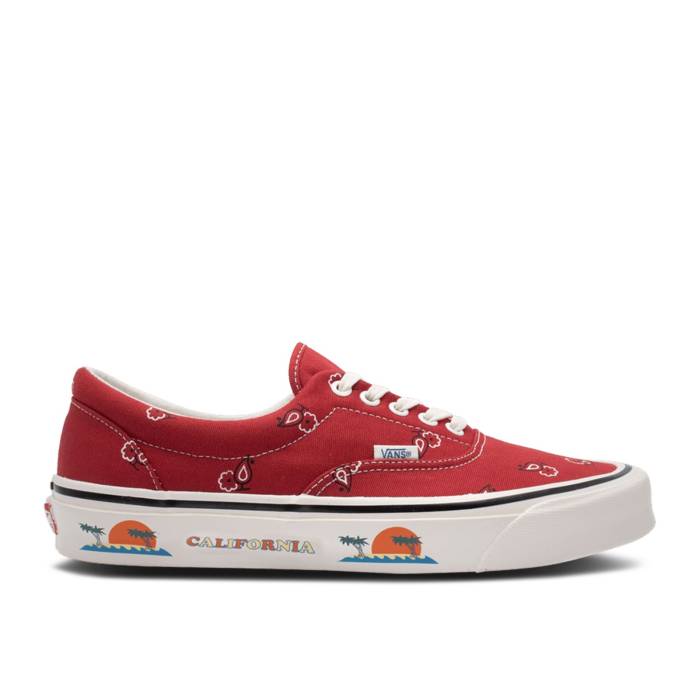 ヴァンズ Vans 【 Og Era Lx \u0027Paisley - Pompeian Red\u0027 Men Pompeian Red/White 】 メンズ Red 赤・赤いこと 白いこと 白いこと