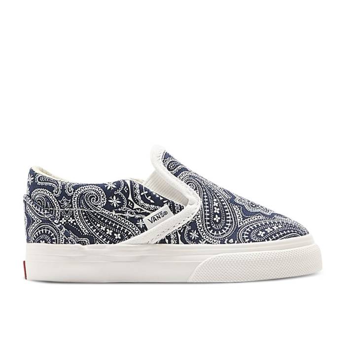 ヴァンズ Vans 【 Kith X Vault Og Classic Slip-On Toddler \u0027Paisley\u0027 Infant Gibralter Sea 】 雄捩子 古典派音楽 slip-on スリッポン もの言う花 乳飲み子用 もの言う花