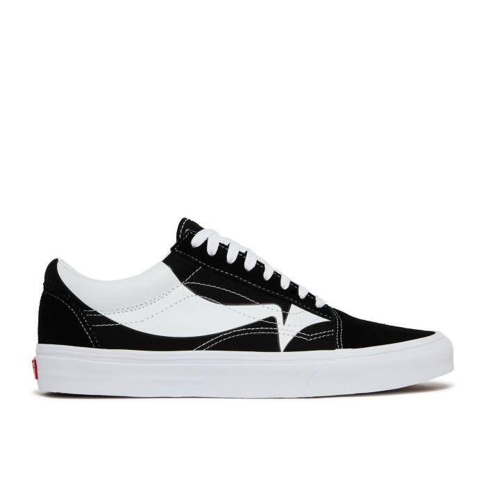 ヴァンズ Vans 【 Old Skool \u0027Warp - Black\u0027 Men Black/True White 】 メンズ 黒いこと 黒いこと 白いこと 白いこと