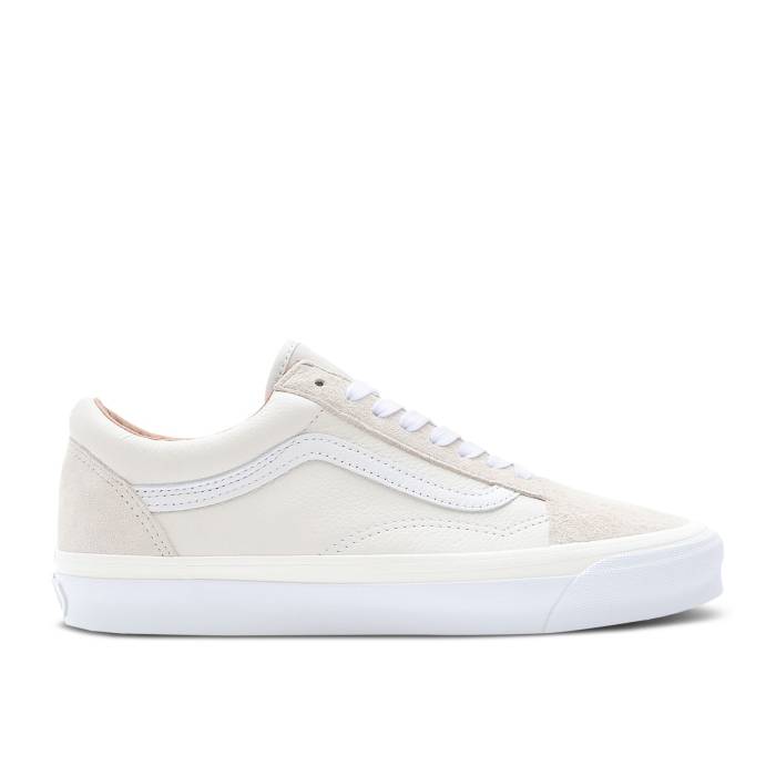 ヴァンズ Vans 【 Og Old Skool Lx \u0027Vintage White\u0027 Men Vintage White/True White 】 メンズ vintage ビンテージ・ヴィンテージ 白いこと 白いこと