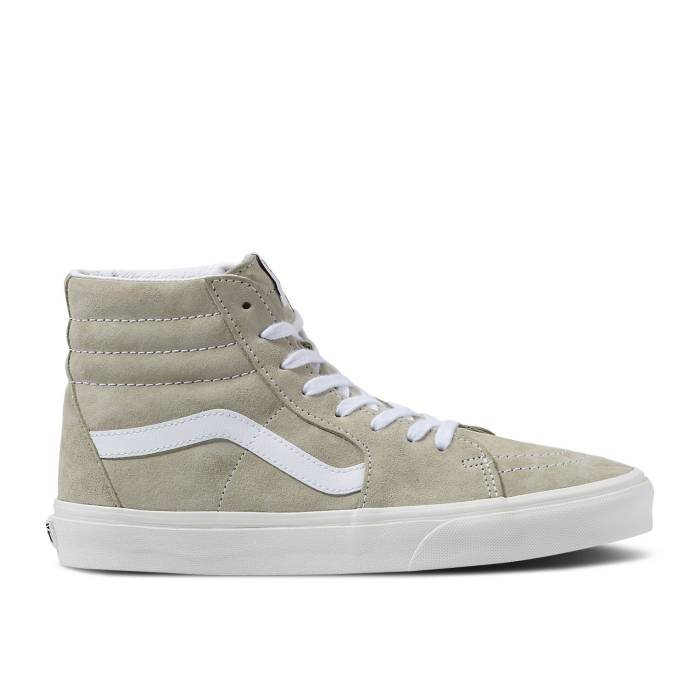 ヴァンズ Vans 【 Sk8-Hi \u0027Pig Suede - Moss Grey\u0027 Men Moss Grey/Snow White 】 滑るご機嫌 スエード・スウェード メンズ 薄墨色 薄墨色 白いこと 白いこと
