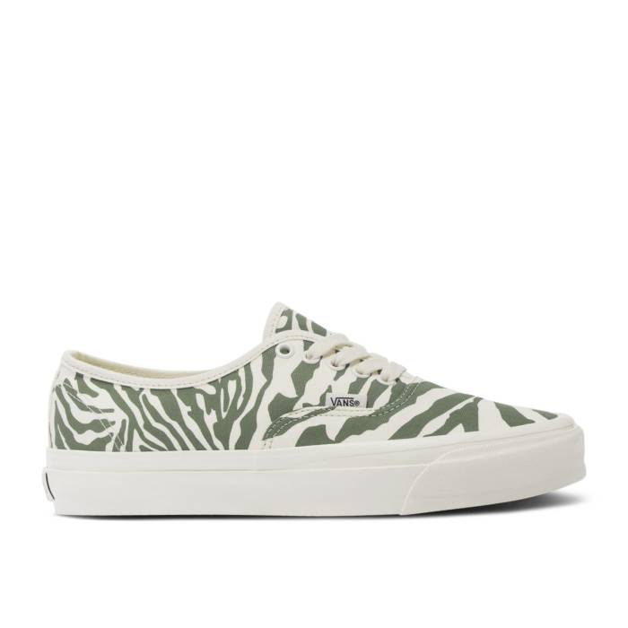 ヴァンズ Vans 【 Premium Authentic 44 \u0027Olivine Zebra\u0027 Men Off White/Olivine Green 】 Premium 割り増し金 オーセンティック メンズ 白いこと 白いこと green 緑・緑であること