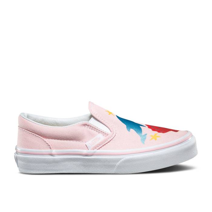 ヴァンズ Vans 【 Classic Slip-On Kids 'Mermaid' Youth Pink Metallic 】 クラシック slip-on スリッポン ジュニア キッズ pink ピンク|スニケス