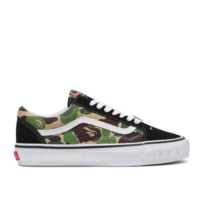 ヴァンズ Vans 【 Bape X Old Skool 36 \u0027Abc Camo\u0027 Men Pink/Blue/Green 】 メンズ pink サクラ色 青碧 青碧 green 緑・緑であること