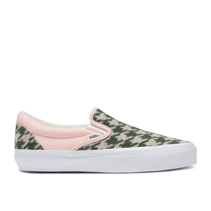 ヴァンズ Vans 【 Premium Slip-On 98 'Houndstooth Pack - Blush Pink' Men Blush Pink 】 Premium プレミアム slip-on スリッポン メンズ pink ピンク