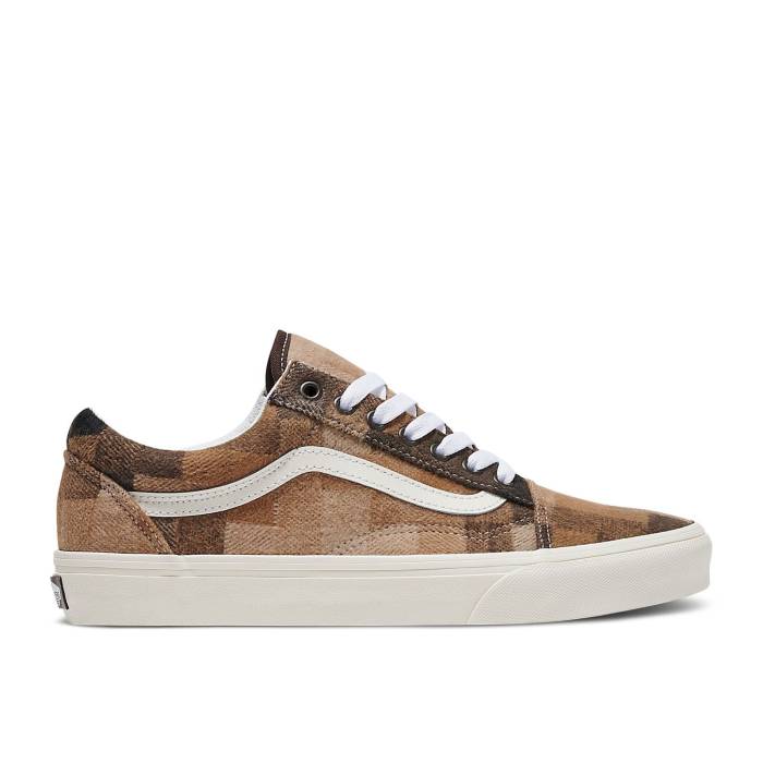 ヴァンズ Vans 【 Old Skool \u0027Checkerboard Sweater - Brown\u0027 Men Sweater Check Brown 】 調教師 メンズ 調教師 赤銅色 赤銅色