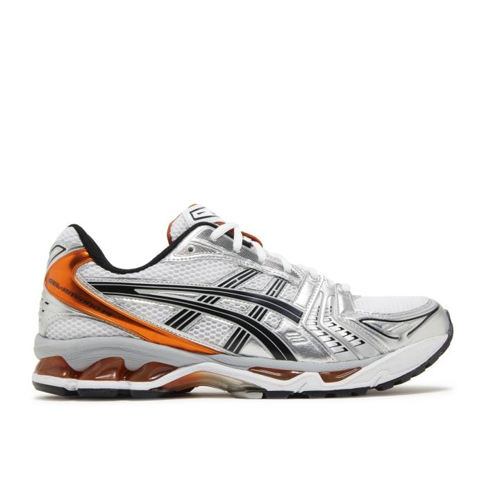 アシックス Asics 【 Gel Kayano 14 \u0027Silver Piquant Orange\u0027 Men White/Piquant Orange 】 メンズ 白いこと 白いこと orange 橙・オレンジ色
