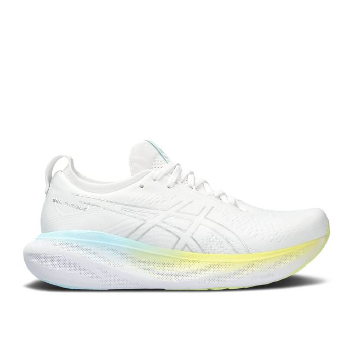 アシックス Asics 【 Wmns Gel Nimbus 25 \u0027White Soothing Sea\u0027 Women White/Pure Silver 】 レディース 白いこと 白いこと 純然たる Silver しろがね色・しろがね色