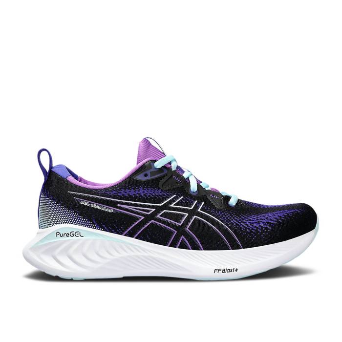 アシックス Asics 【 Wmns Gel Cumulus 25 'Black Aquamarine' Women Black/Aquamarine 】 レディース 黒色 ブラック アクアマリン｜スニケス