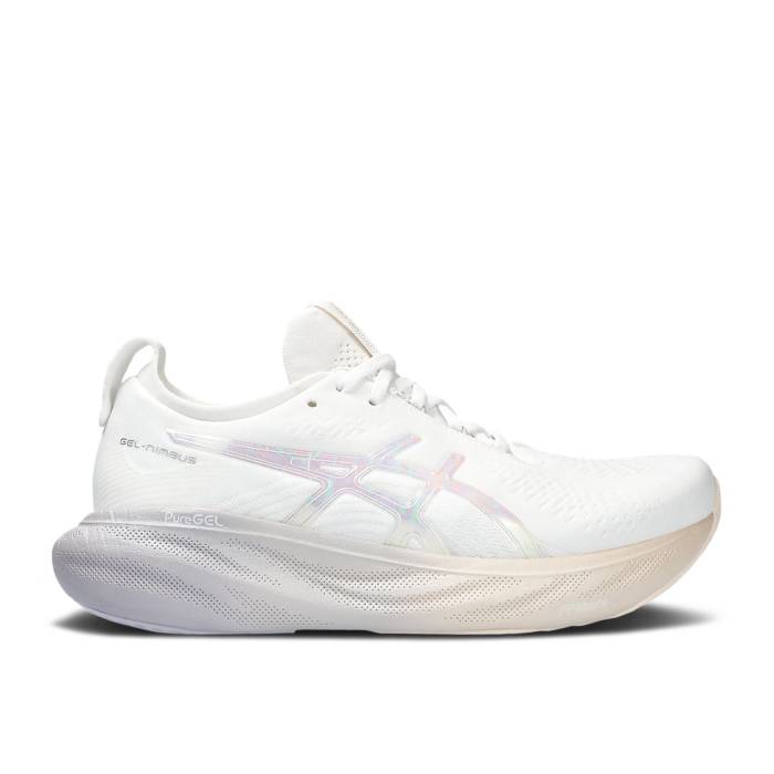 アシックス Asics 【 Wmns Gel Nimbus 25 \u0027Anniversary Pack\u0027 Women White/Rose Dust 】 レディース 白いこと 白いこと Rose さくら色