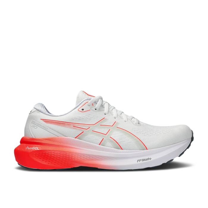 アシックス Asics 【 Gel Kayano 30 \u0027White Sunrise Red\u0027 Men White/Sunrise Red 】 メンズ 白いこと 白いこと Red 赤・赤いこと
