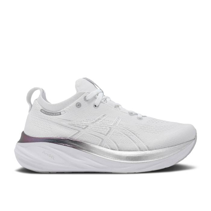 アシックス Asics 【 Gel Nimbus 26 Platinum Real White Pure Silver Women Real White/Pure Silver 】 Platinum プラチナム 白色 ホワイト ピュア レディース レアル 白色 ホワイト ピュア Silver 銀色・シルバー