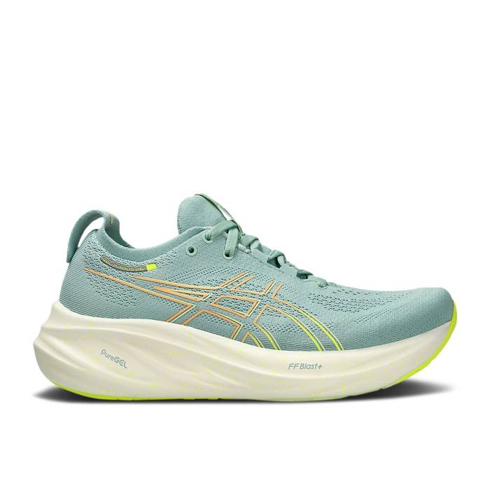アシックス Asics 【 Wmns Gel Nimbus 26 Light Celadon Women Light Celadon/Safety Yellow 】 レディース yellow 黄色・イエロー