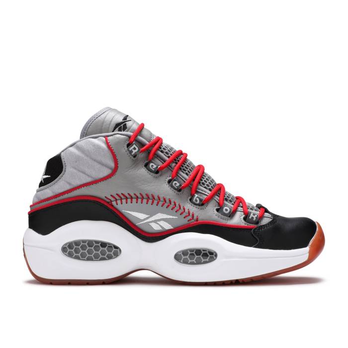 リーボック Reebok 【 Question Mid \u0027Practice\u0027 Men Tin Grey/Black-White-Scarlet-Gum 】 Question 問い合わせ ミッド メンズ 薄墨色 薄墨色