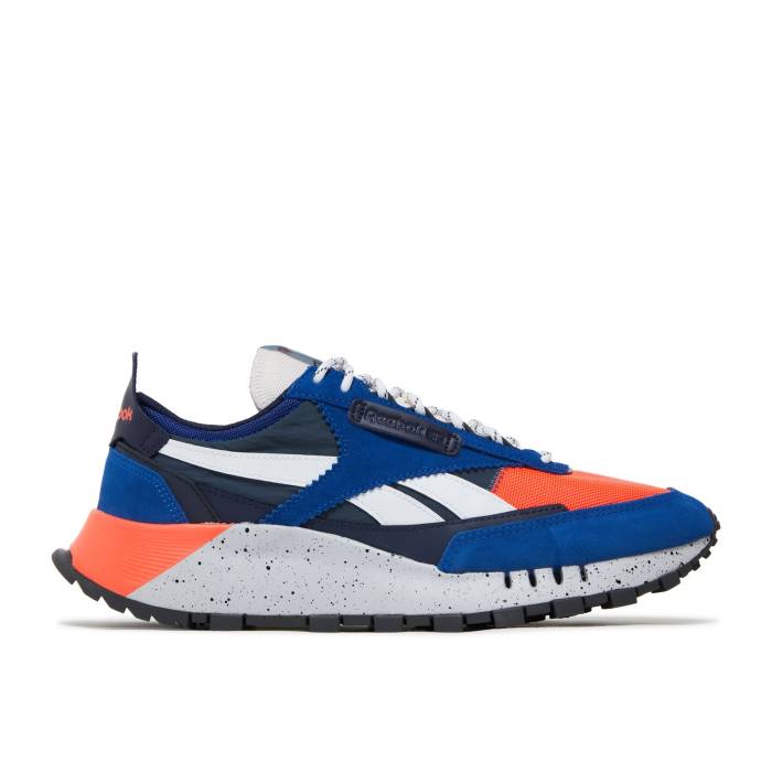 リーボック Reebok 【 Classic Leather Legacy \u0027Collegiate Royal Orange Speckle\u0027 Men Collegiate Royal/Orange Flare/Brave Blue 】 古典派音楽 なめし革 legacy レガシー orange 橙・オレンジ色 メンズ orange 橙・オレンジ色 青味 ブル