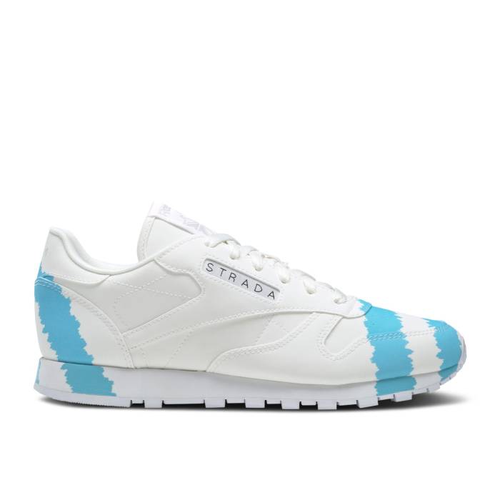 リーボック Reebok 【 Collina Strada X Wmns Classic Leather \u0027Call Mom\u0027 Women Footwear White/Digital Blue/Acid Yellow 】 古典派音楽 なめし革 レディース 白いこと 白いこと 青味 青み yellow 黄味がかった・黄色